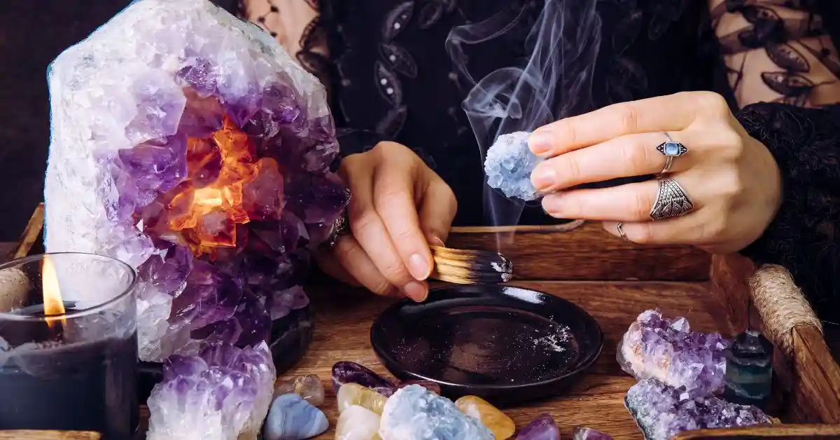 cleanse and charge your healing crystals